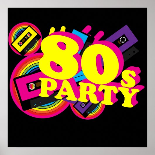 80s-partij poster (Voorkant)