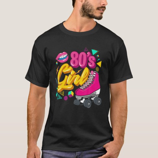80S Partij Theme Party Outfit Costume  Retro T-shirt (Voorkant)
