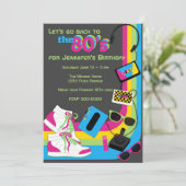 80s partijuitnodiging kaart (Staand voorkant)