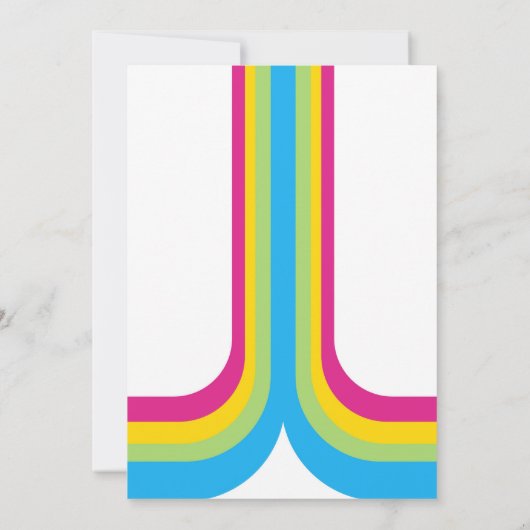 80s partijuitnodiging kaart (Achterkant)