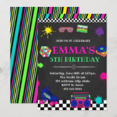 80s partijuitnodiging kaart (Voorkant / Achterkant)