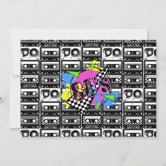 80's Party Het beste van mixtape Kaart (Achterkant)