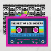 80's Party Het beste van mixtape Kaart (Voorkant / Achterkant)