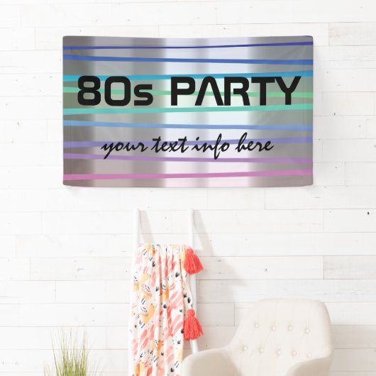 80s party thema spandoek (Insitu)
