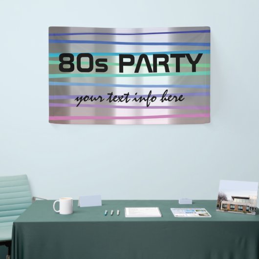 80s party thema spandoek (Beurs)