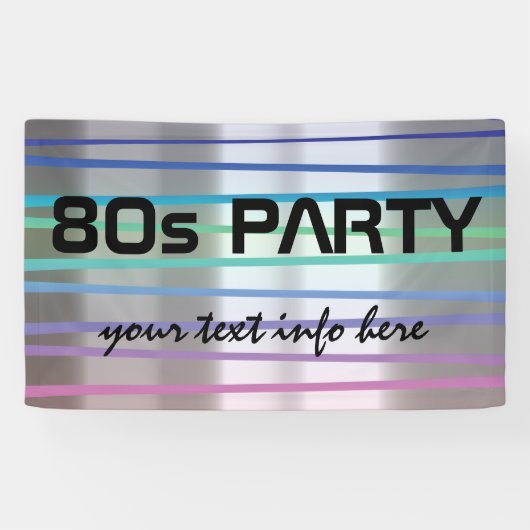 80s party thema spandoek (Horizontaal)