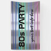 80s party thema spandoek (Verticaal)