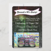 80's Party Verjaardag Uitnodigingen (Achterkant)