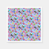 80's Pattern 01.w LBlue BG Servet (Voorkant)