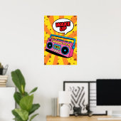 80s Pink Cassette  Pop Art Poster (Thuiskantoor)