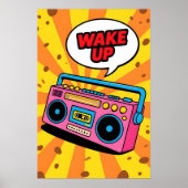 80s Pink Cassette Pop Art Poster (Voorkant)