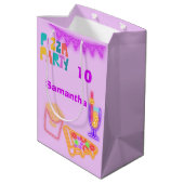 80s Pizza Feest Cadeautas - Neon Arcade Thema (Achterkant Gekanteld)