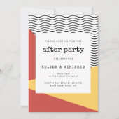 80s Pop art Memphis stijl afterparty Kaart (Voorkant)