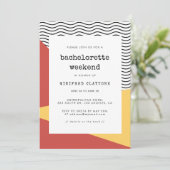 80s Pop art Memphis stijl Bachelorette weekend Kaart (Staand voorkant)