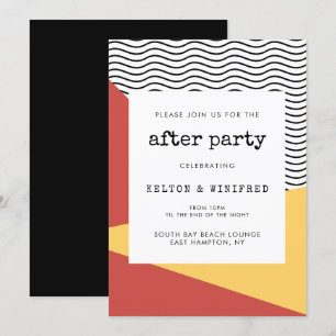 80s Pop art Memphis stijl na feestje Kaart