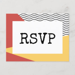 80s Pop art Memphis stijl RSVP Briefkaart