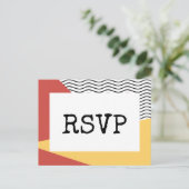 80s Pop art Memphis stijl RSVP Briefkaart (Staand voorkant)