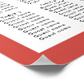 80s Pop art Memphis stijl seating chart Poster (Hoek)