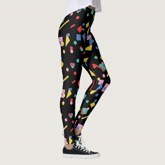 80s pop geometrische vormen leggings (Rechts)