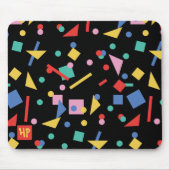 80s pop geometrische vormen muispad opnieuw bewerk muismat (Voorkant)