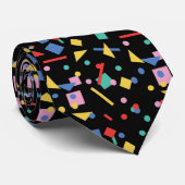 80s pop geometrische vormen stropdas (Opgerold)