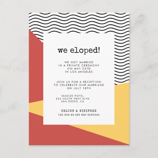 80s Pop kunst Memphis stijl We ontwikkelden Briefkaart (Voorkant)