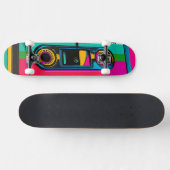 80s pop met retro-stijl persoonlijk skateboard (Horizontaal)