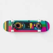 80s pop met retro-stijl persoonlijk skateboard (Horizontaal)