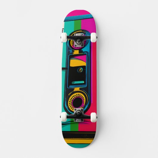 80s pop met retro-stijl persoonlijk skateboard (Voorkant)