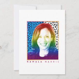 80s Poster - Kamala Harris Pride Feestdagenkaart
