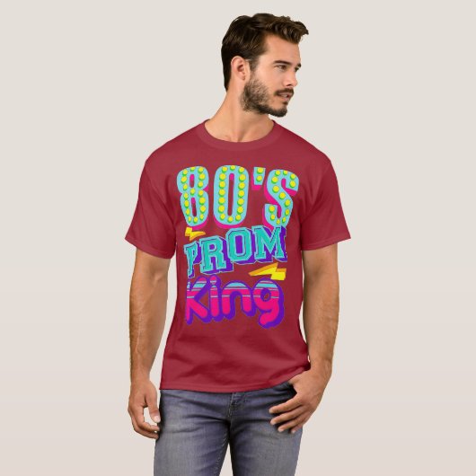 80s Prom King Shirt Grappige Disco Throwback Gift (Voorkant volledig)