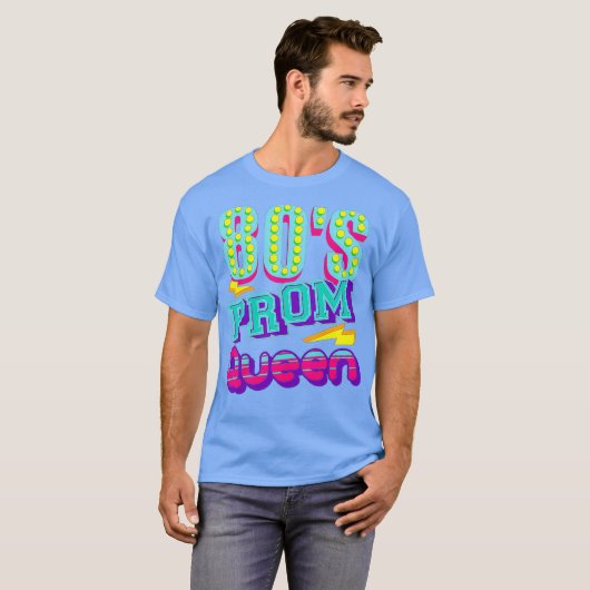 80s Prom Queen Shirt Funny Disco Throwback Gift (Voorkant volledig)