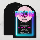 80's Prom Theme Invitation Kaart (Voorkant / Achterkant)