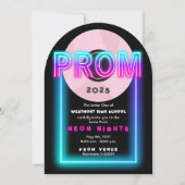 80's Prom Theme Invitation Kaart (Voorkant)