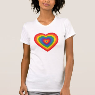 80's Rainbow Heart (concentrisch) T-Shirt