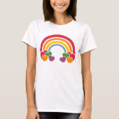 80's Rainbow 'n Hearts T-Shirt (Voorkant)