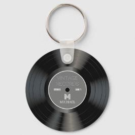 80s Record Persoonlijke naam Sleutelhanger