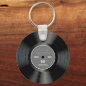 80s Record Persoonlijke naam Sleutelhanger (Voorkant)