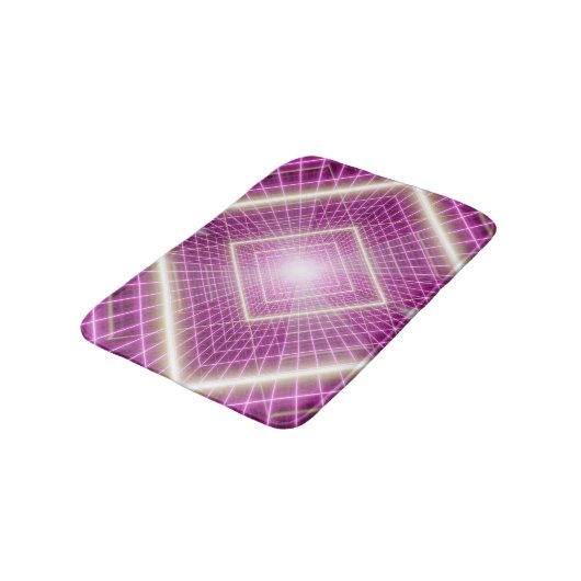 80s Retro: 3D Sci-Fi achtergrond. Badmat (Gekanteld)