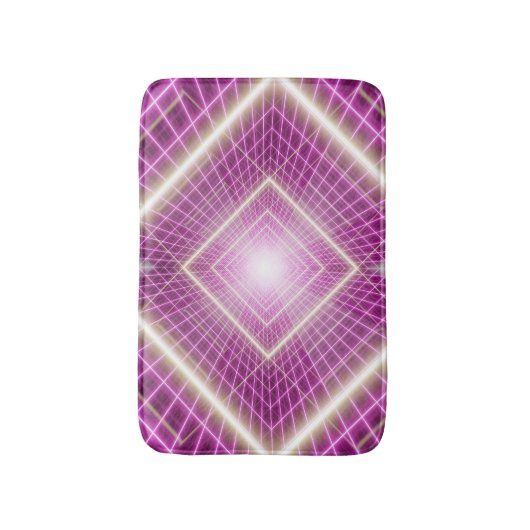 80s Retro: 3D Sci-Fi achtergrond. Badmat (Voorkant Verticaal)