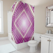 80s Retro: 3D Sci-Fi achtergrond. Douchegordijn (In situ)