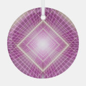 80s Retro: 3D Sci-Fi achtergrond. Glas Ornament (Voorkant)