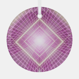 80s Retro: 3D Sci-Fi achtergrond. Glas Ornament