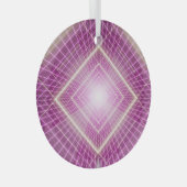 80s Retro: 3D Sci-Fi achtergrond. Glas Ornament (Voorkant Rechts)