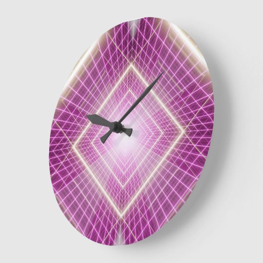 80s Retro: 3D Sci-Fi achtergrond. Grote Klok (Hoek)