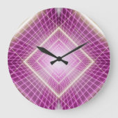 80s Retro: 3D Sci-Fi achtergrond. Grote Klok (Voorkant)