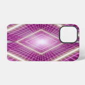 80s Retro: 3D Sci-Fi Achtergrond. iPhone Hoesje (Achterkant horizontaal)