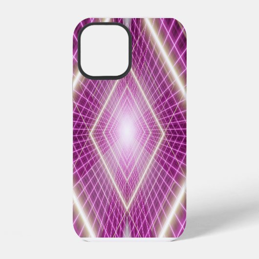 80s Retro: 3D Sci-Fi Achtergrond. iPhone Hoesje (Achterkant)