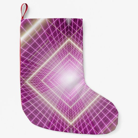 80s Retro: 3D Sci-Fi achtergrond. Kleine Kerstsok (Voorkant)