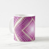 80s Retro: 3D Sci-Fi achtergrond. Koffiemok (Voorkant links)